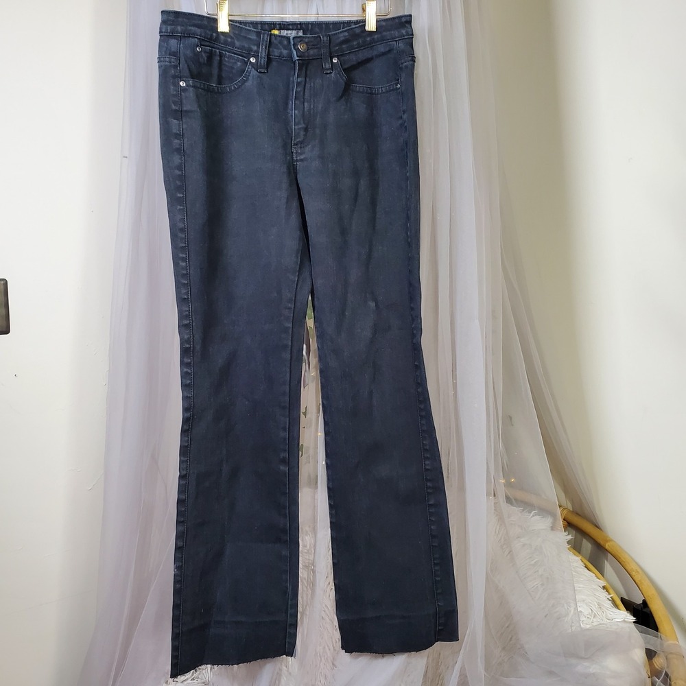Wrangler Aura Boot Cut Jeans Black‎ Stretch Denim Retro Western Sz 10 Fits 35x32